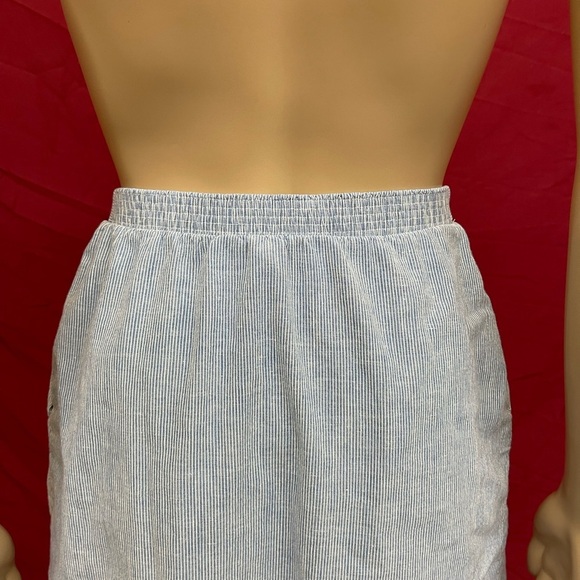 Vintage 70’s Talbott Engineer stripe button front Midi skirt Size 8 - Picture 6 of 8